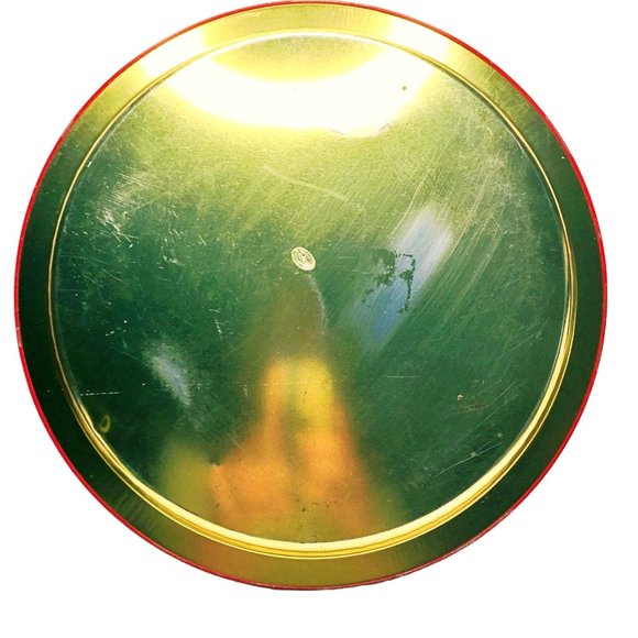 Vintage Metal Christmas Santa Claus Serving Tray GIFTCO 1980s - Picture 6 of 8